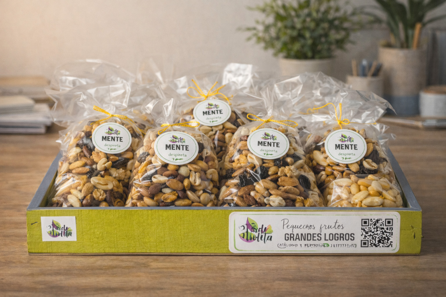 Display de snacks Verde Violeta